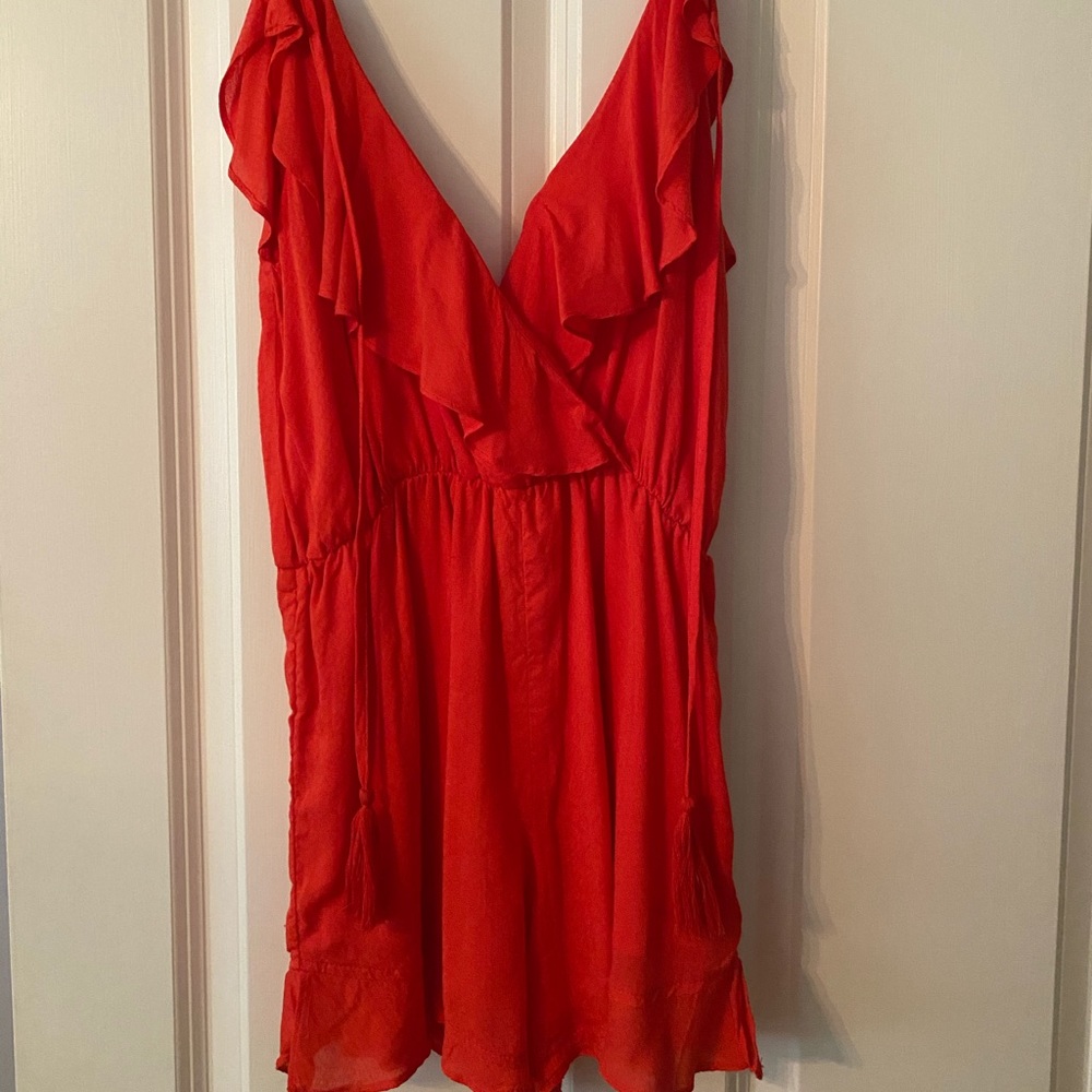 Honey Belle Red Romper